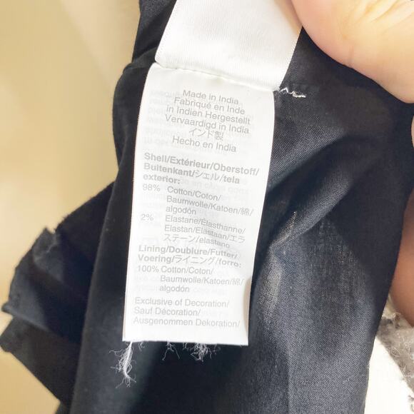 J Crew Women's Black Embroidered Tiered Mini Dress XS NWT - Picture 7 of 8